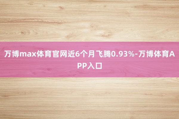 万博max体育官网近6个月飞腾0.93%-万博体育APP入口