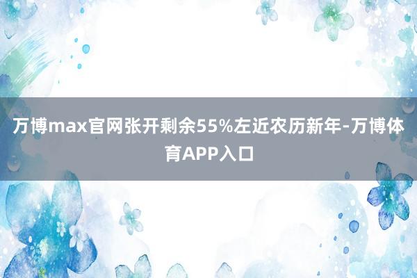 万博max官网张开剩余55%左近农历新年-万博体育APP入口