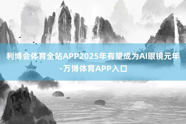 利博会体育全站APP2025年有望成为AI眼镜元年-万博体育APP入口