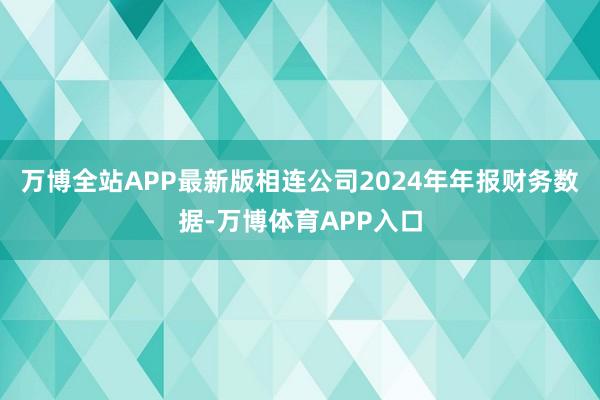 万博全站APP最新版相连公司2024年年报财务数据-万博体育APP入口