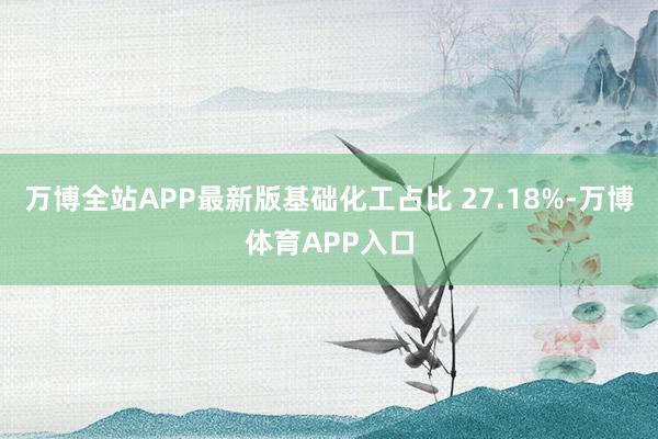 万博全站APP最新版基础化工占比 27.18%-万博体育APP入口