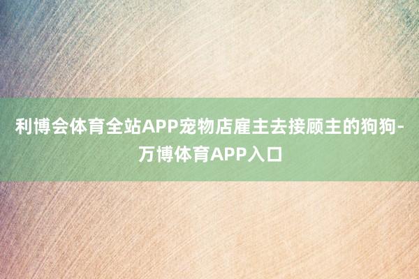 利博会体育全站APP宠物店雇主去接顾主的狗狗-万博体育APP入口