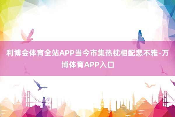 利博会体育全站APP当今市集热枕相配悲不雅-万博体育APP入口